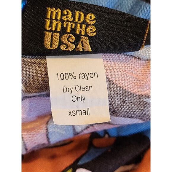 Nooworks Louise Mini Shift Dress 70s Print Colorful Art-to-wear Rayon | XS EUC - Picture 6 of 8